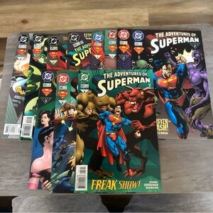Lot Of 11 The Adventures Of Superman Comic Books DC 527-537 1995-1996